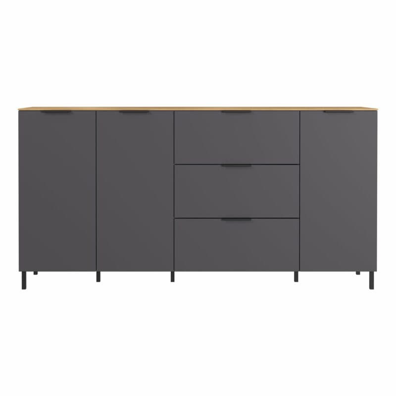 Trendstore Giwon Sideboard mit 3 Tueren Frontansicht