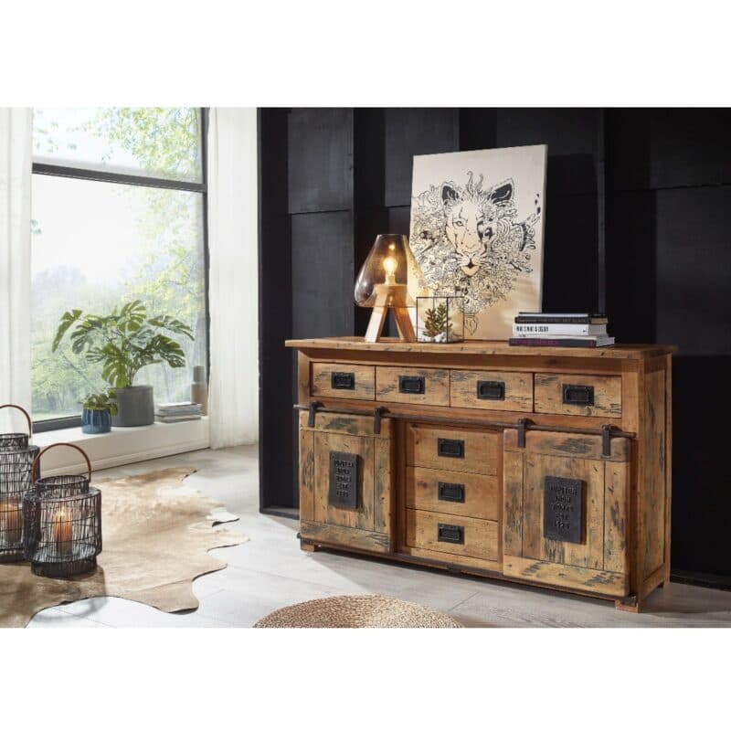 Trendstore Garbi Sideboard mit 2 Türen und 7 Schubladen - Wohnbeispiel