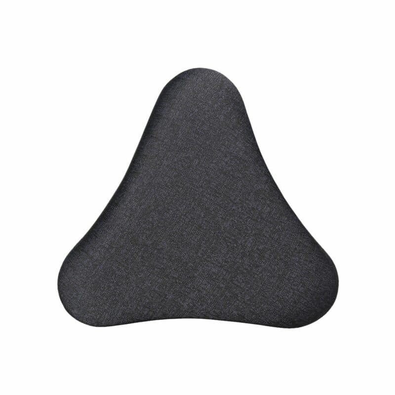 Topstar „Sitness Up1“ Stehhocker Gestell in schwarz mit Sitzbezug in schwarz Detailansicht Sitzfläche Triangelform