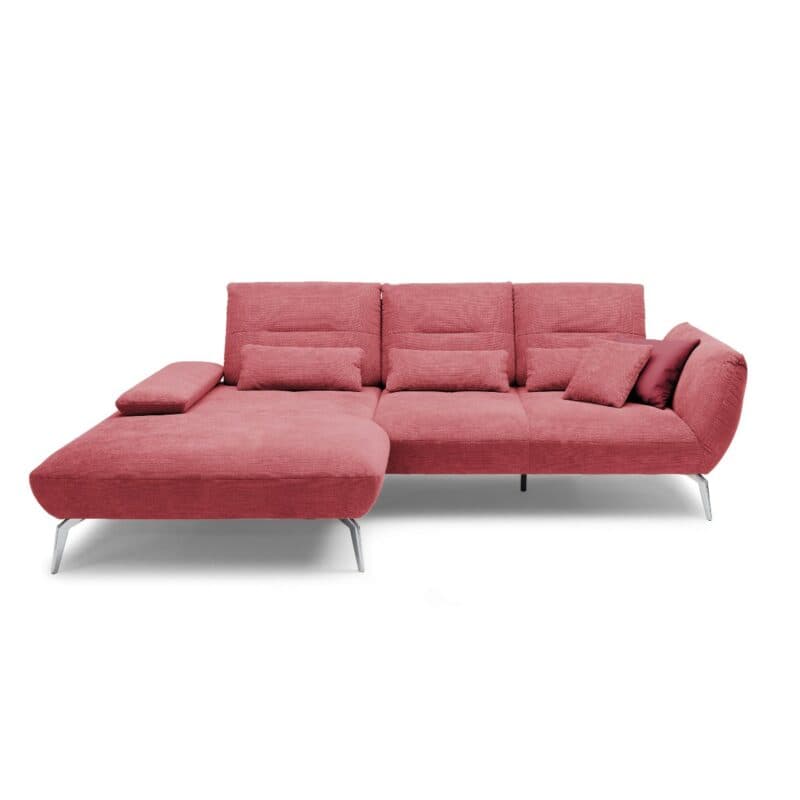 Trendstore Payton Elementgruppe in Rot mit Ottomane links.