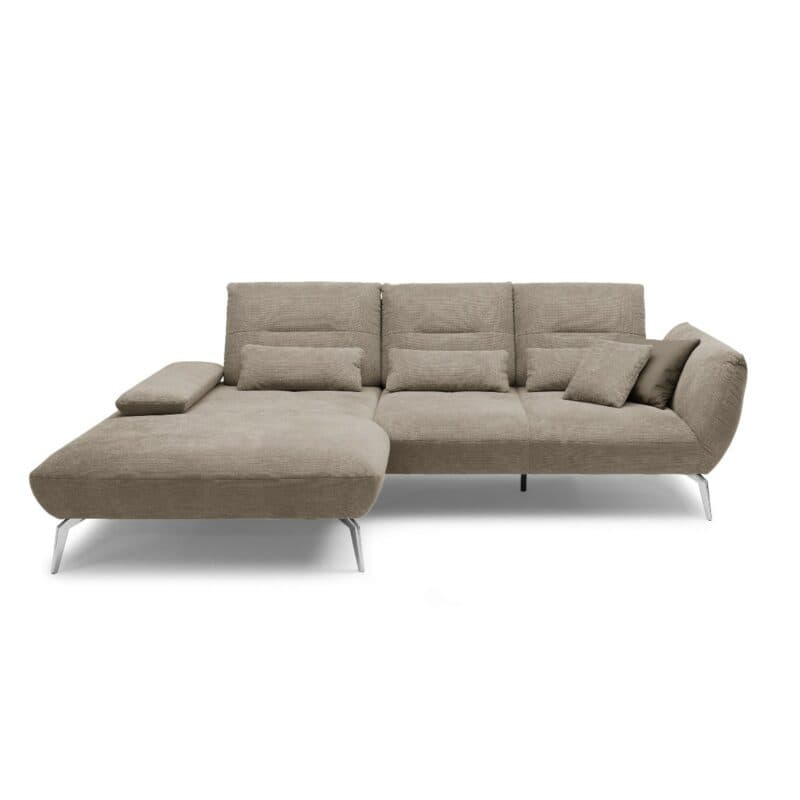 Trendstore Payton Elementgruppe in Taupe mit Ottomane links.