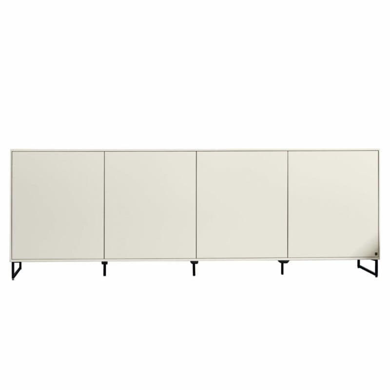 Musterring Kara-Frame Sideboard in weißem Lack frontal.