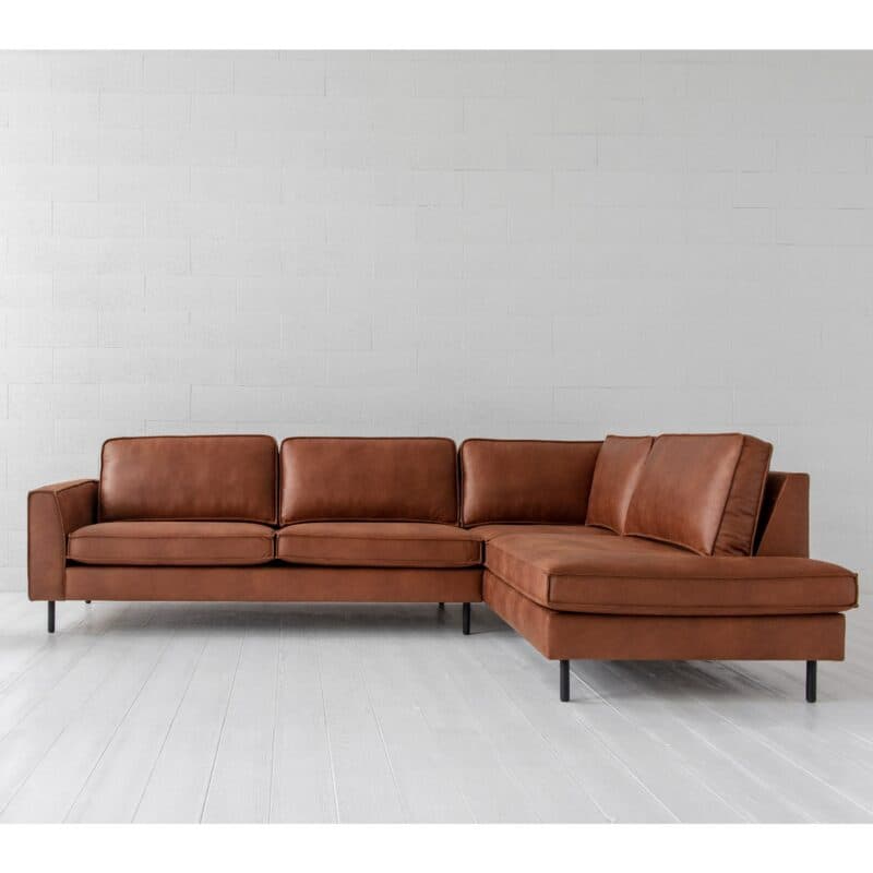 Dixx Divani Five Sofa in Leder Kentucky, offener Abschluss rechts