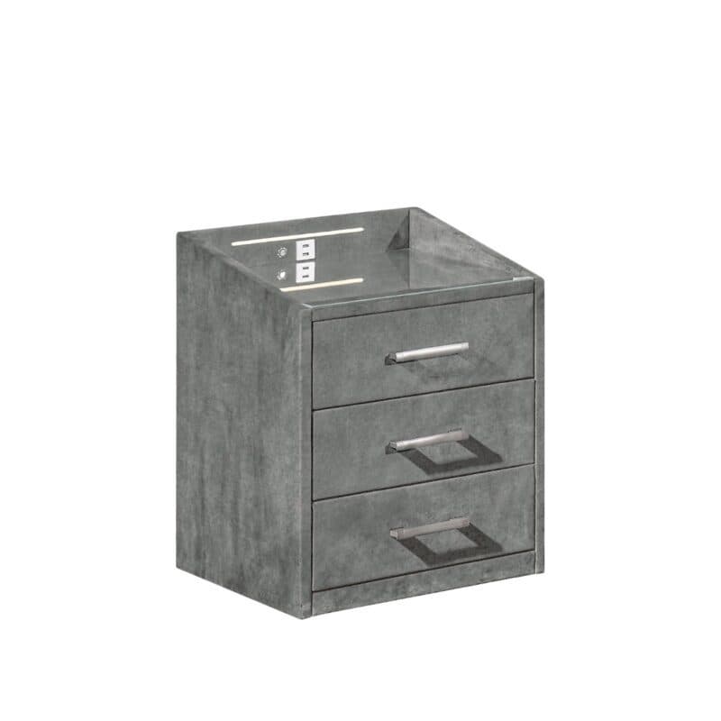 set one by Musterring Richmond Nachtkommode mit USB-Anschluss und Beleuchtung - Bezug: grey