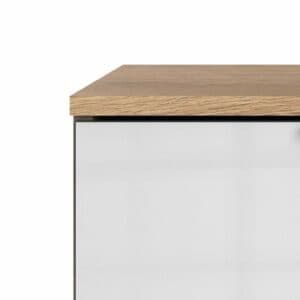 Wimex Easy Plus Plankeneiche Nachbildung/Glas weiß
