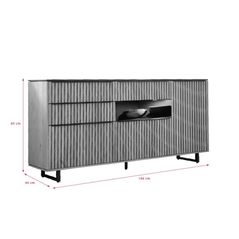 Raum.Freunde Stav Sideboard - Skizze mit Maßen