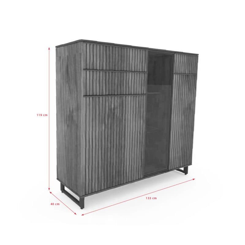 Raum.Freunde Stav Highboard - Skizze mit Maßen