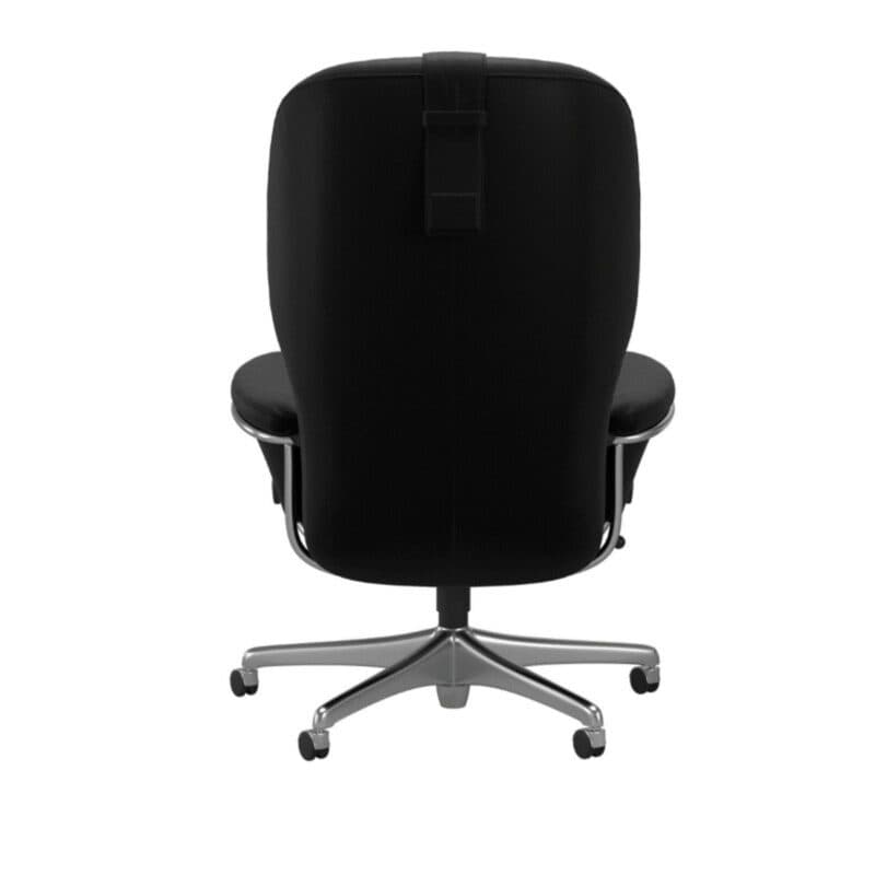 Stressless Rome Sessel Home Office High Back in Leder Batick Black mit Nackenkissen.
