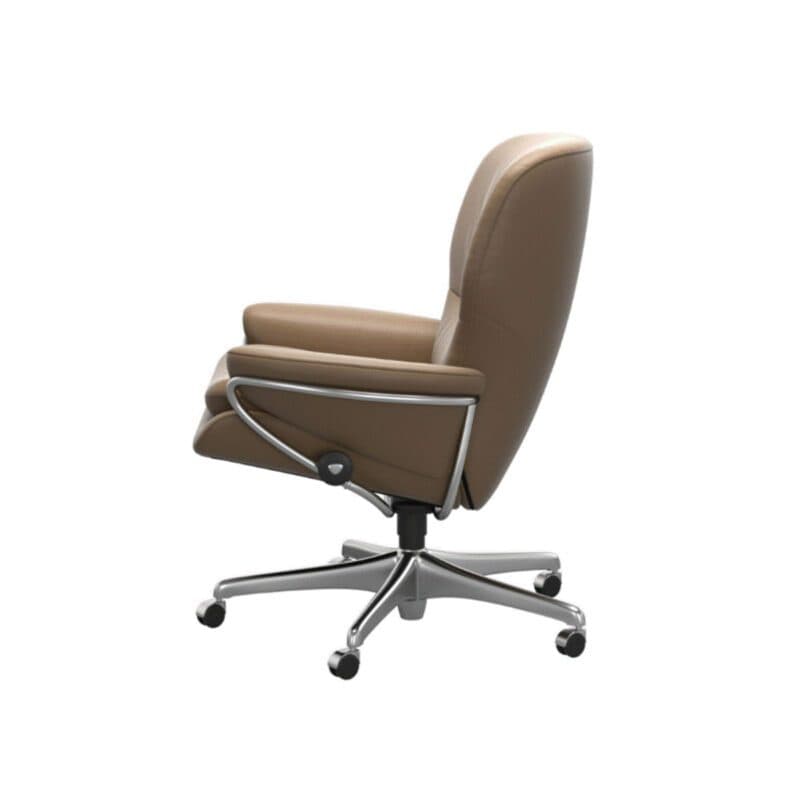 Stressless Rome Sessel Home Office Low Back in Leder Paloma Almond.