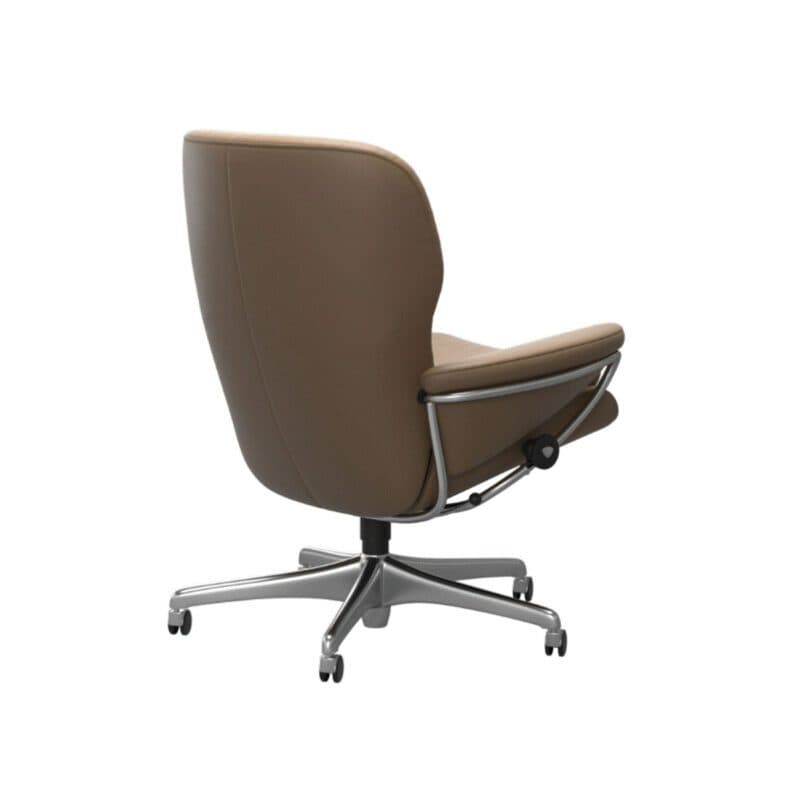 Stressless Rome Sessel Home Office Low Back in Leder Paloma Almond.