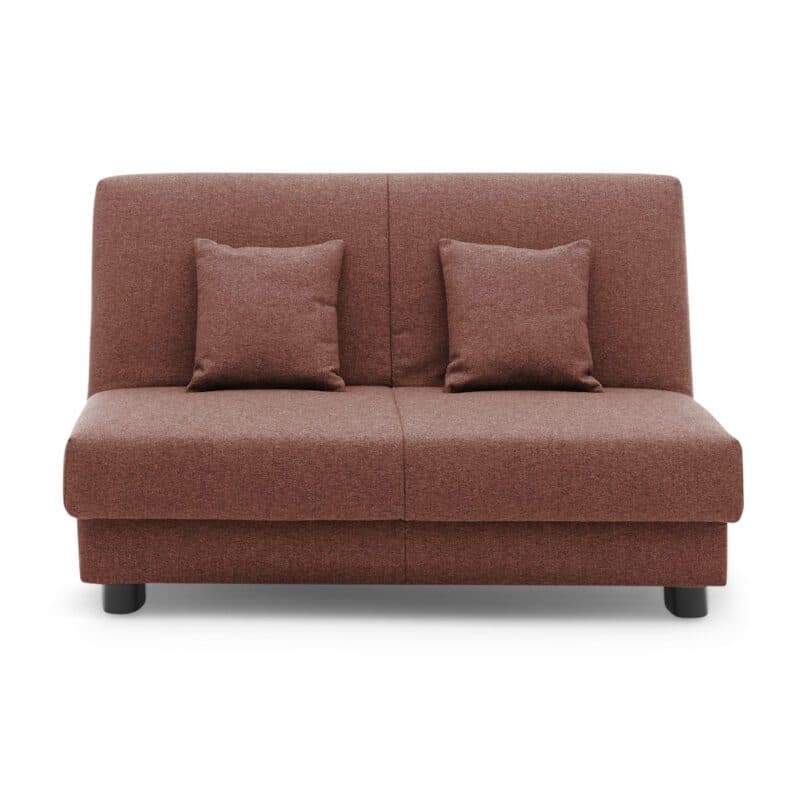 Faltsofa Easy A in Rostrot frontale Ansicht