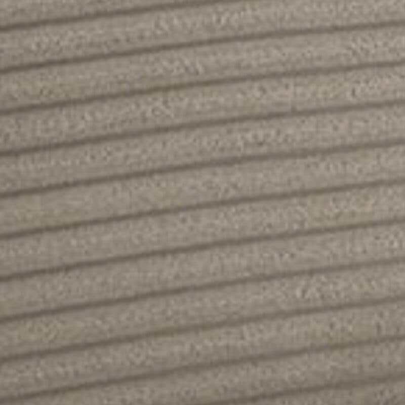 Musterring Lucia 3,5 Sitzer Ecksofa Cord mit Ottomane links und Bezug in Nature – Detail Armlehne