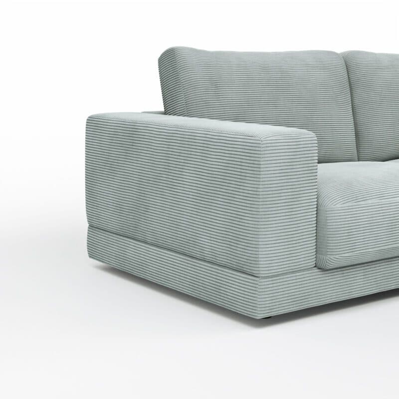 Raum.Freunde Juni Sofa mit Cordbezug in Hellblau - Detail