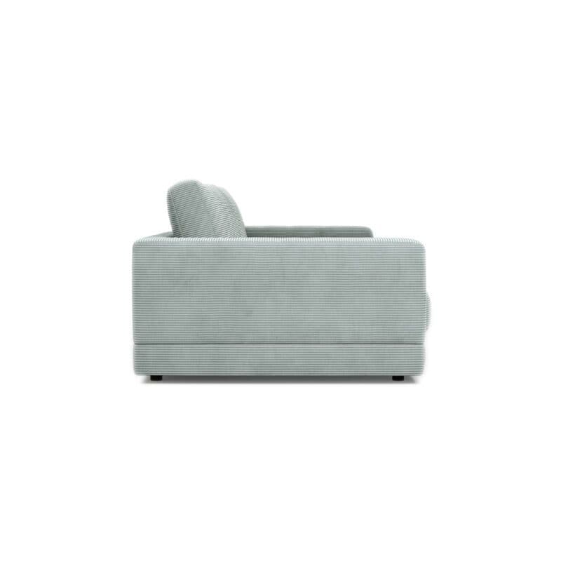 Raum.Freunde Juni 2-Sitzer Sofa mit Cordbezug in Hellblau - seitlich