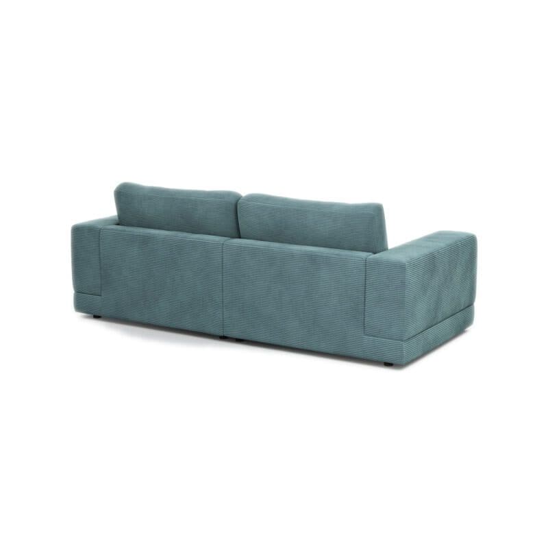 Raum.Freunde Juni 2-Sitzer Sofa mit Cordbezug in Petrol - hinten