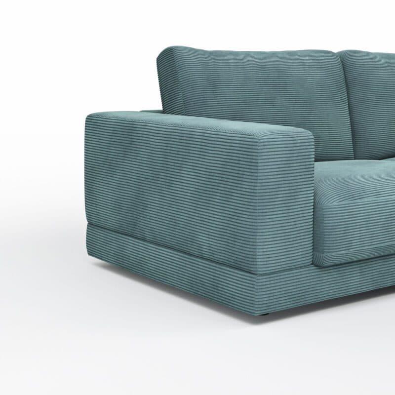 Raum.Freunde Juni Sofa mit Cordbezug in Petrol - Detail