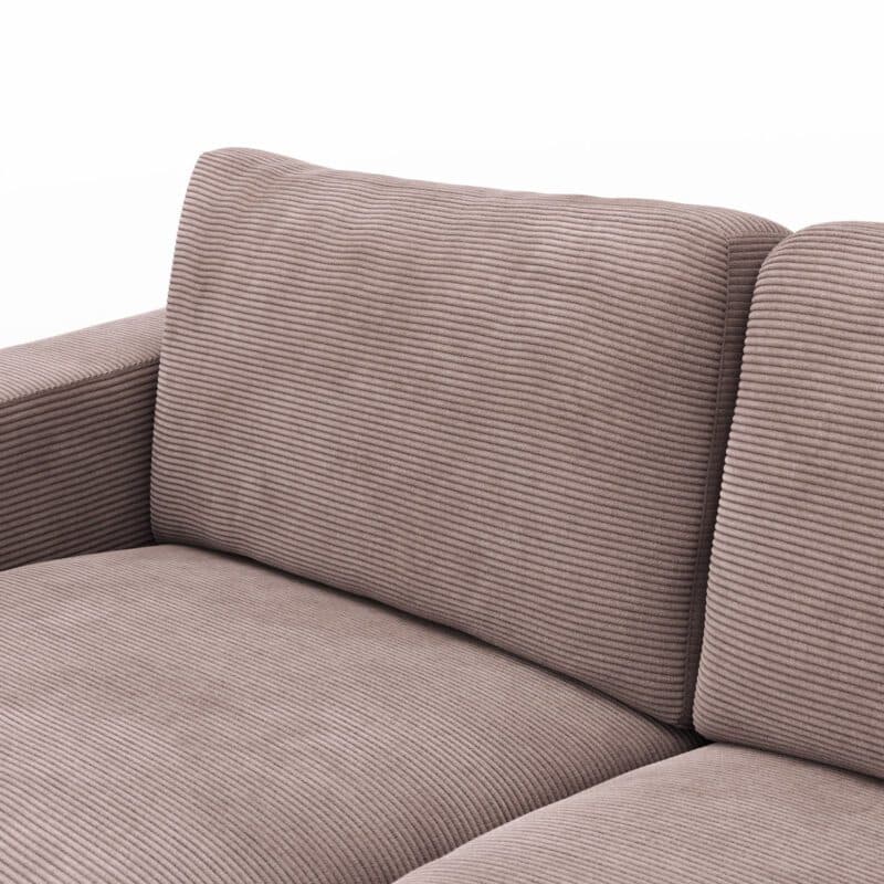 Raum.Freunde Juni Sofa mit Cordbezug in Rosa - Detail