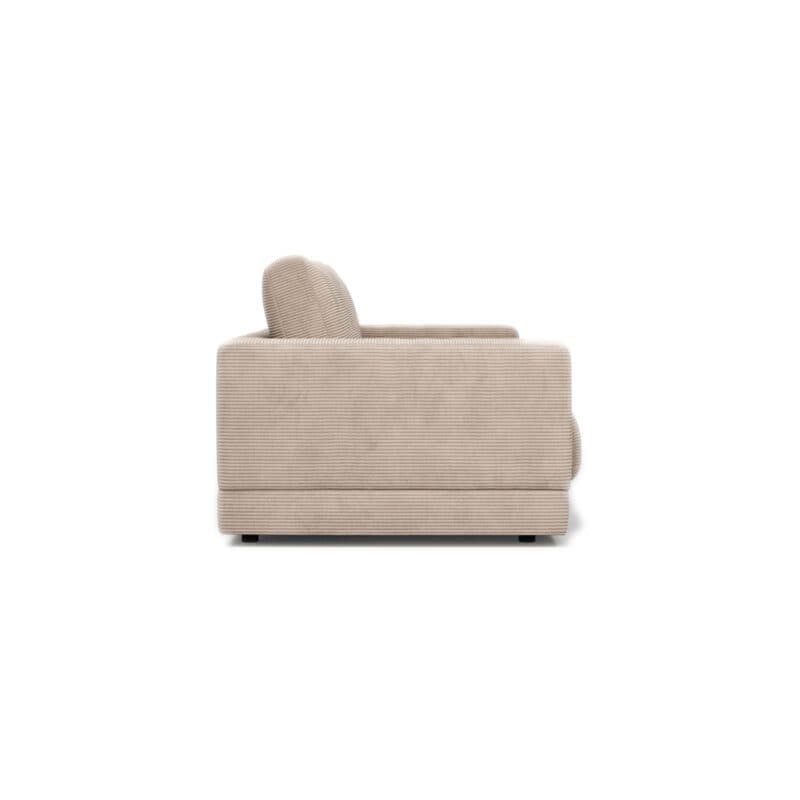 Raum.Freunde Juni 2-Sitzer Sofa mit Cordbezug in Taupe - seitlich