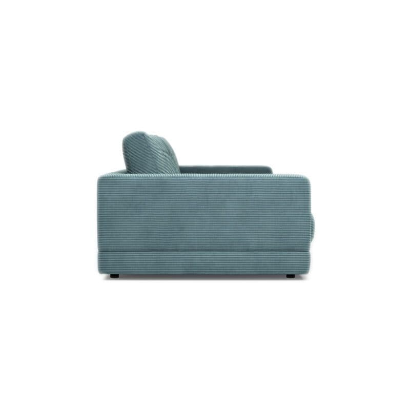 Raum.Freunde Juni 3-Sitzer Sofa mit Cordbezug in Petrol - seitlich