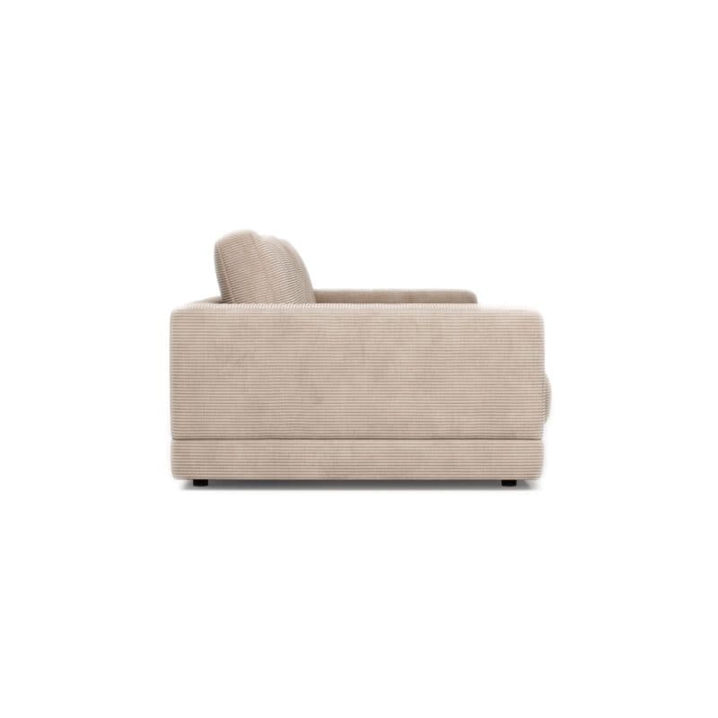 Raum.Freunde Juni 3-Sitzer Sofa mit Cordbezug in Taupe - seitlich