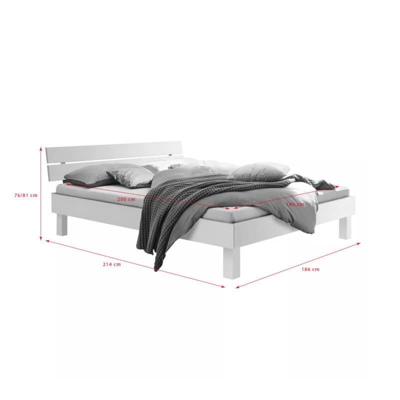 Hasena Prato Bett - Skizze mit Maßen