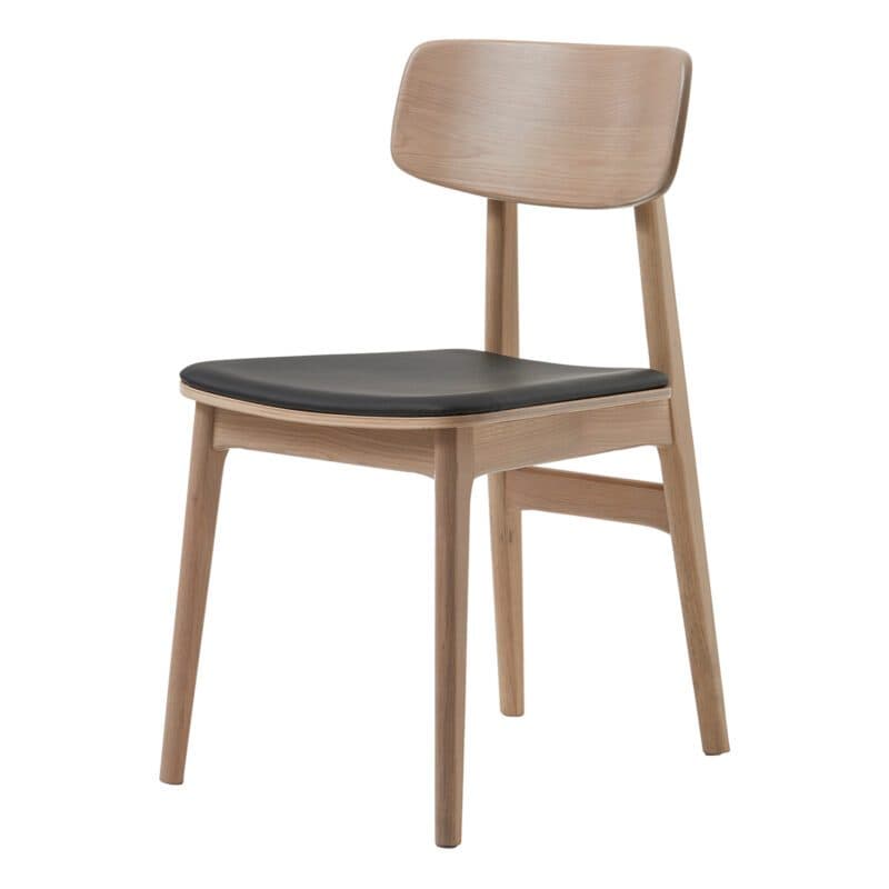 Trendstore Livo Esszimmerstuhl mit Sitzpolster Kunstleder in der Farbe Schwarz