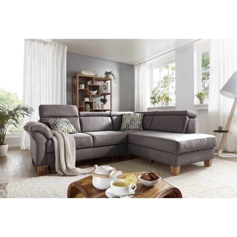 Sit&More Arngast Ecksofa Ottomane rechts, in Bezug Toro grau.