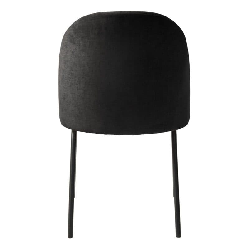 Trendstore Creston Polsterstuhl in der Farbe Black mit Metallfüßen in Schwarz.