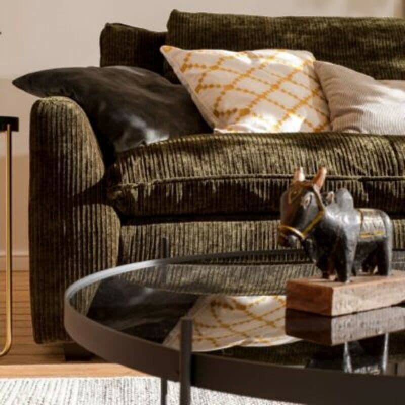 Raum.Freunde Ulf Bigsofa in der Farbe Moos – Wohnbeispiel
