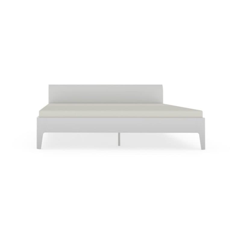 Hasena Fine Line Massivholzbett in Buche weiß lackiert, Liegefläche 200 x 200 cm