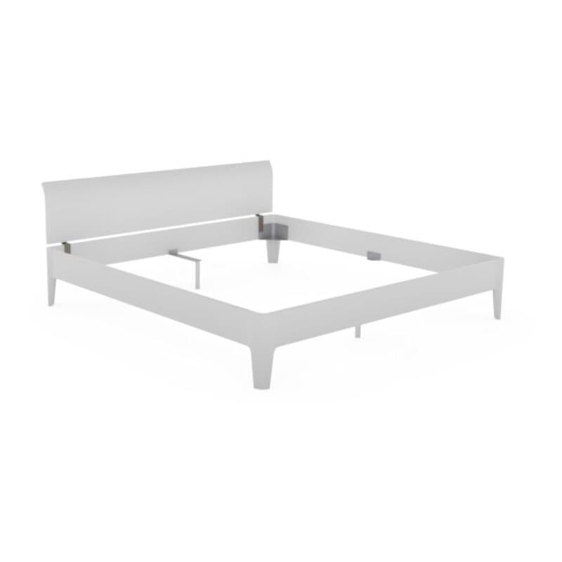 Hasena Fine Line Massivholzbett in Buche weiß lackiert, Liegefläche 200 x 200 cm