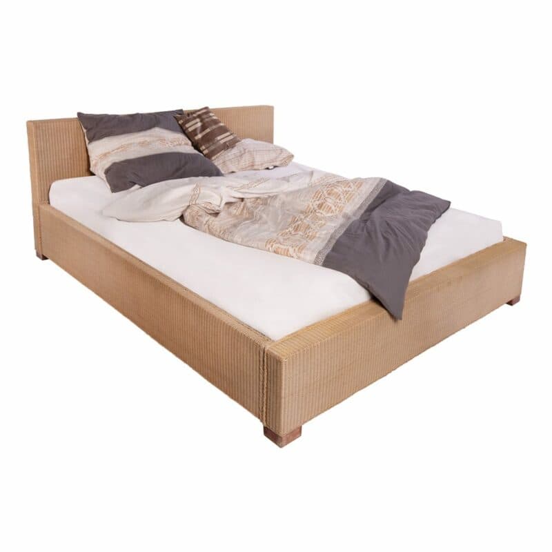 Trendstore Tunis Bett aus Loomgeflecht in Beige