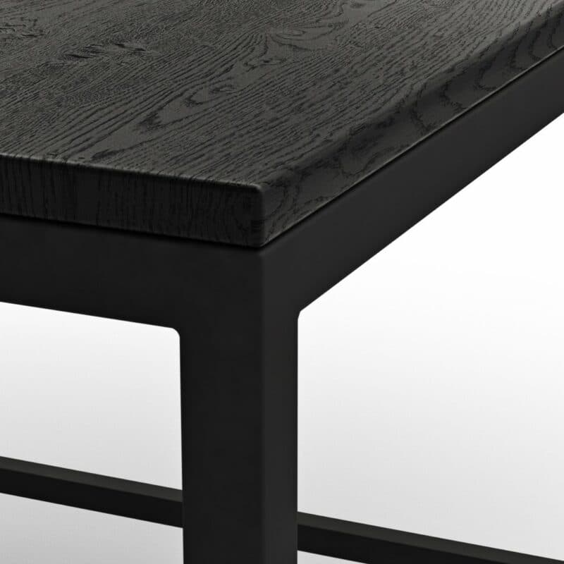 Raum.Freunde Kai Couchtisch mit Platte aus Massivholz und Metallgestell in Schwarz - Detail
