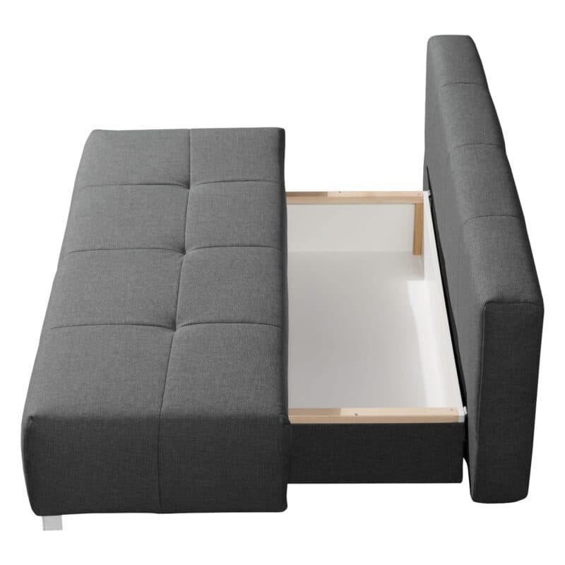 Dixx Divani Rune Schlafsofa mit Bettkasten – Stauraum Bettkasten