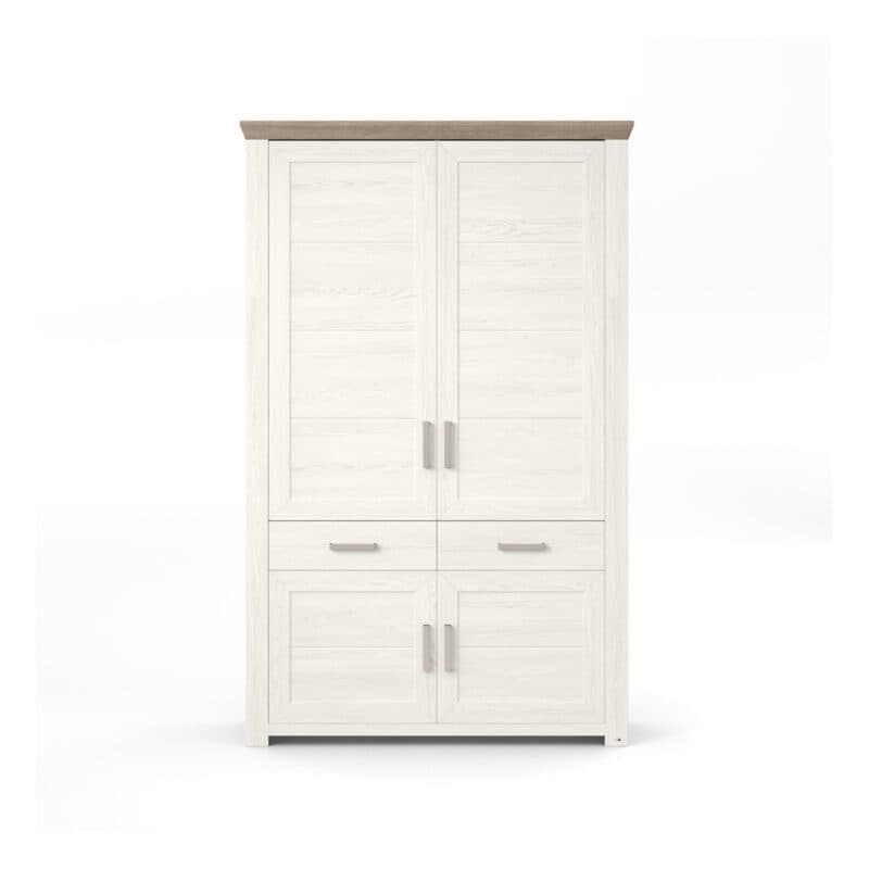 York Büroschrank Typ 202-B, in Eiche Nelson Nachbildung und Dekor Pino Aurelio.