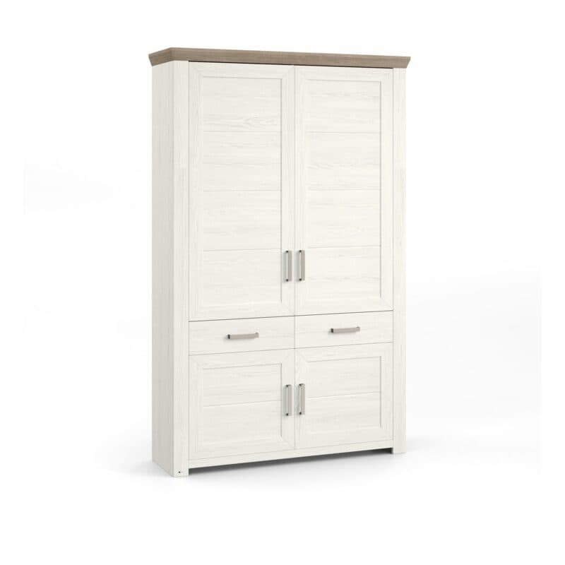 York Büroschrank Typ 202-B, in Eiche Nelson Nachbildung und Dekor Pino Aurelio.