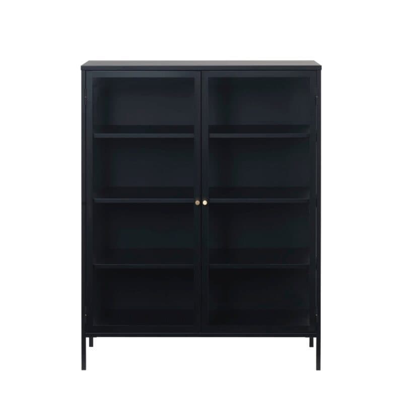Trendstore Unell Highboard mit Vitrinentüren - frontal
