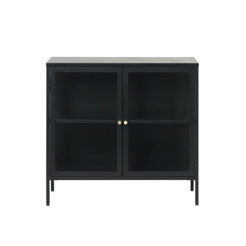 Trendstore Unell kleines Sideboard mit Vitrinentüren - frontal