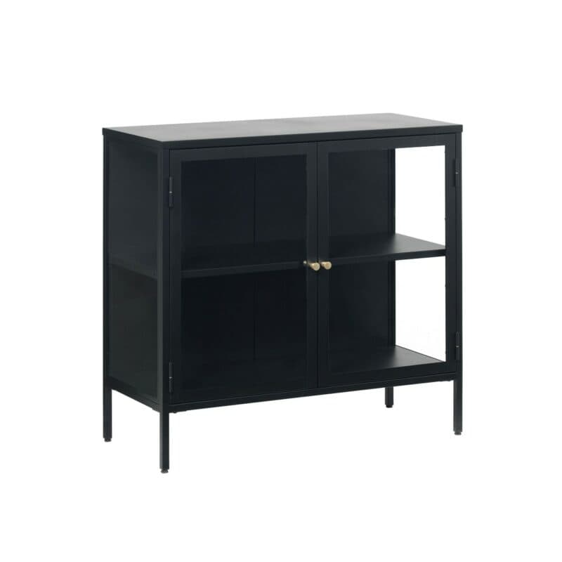 Trendstore Unell kleines Sideboard mit Vitrinentüren