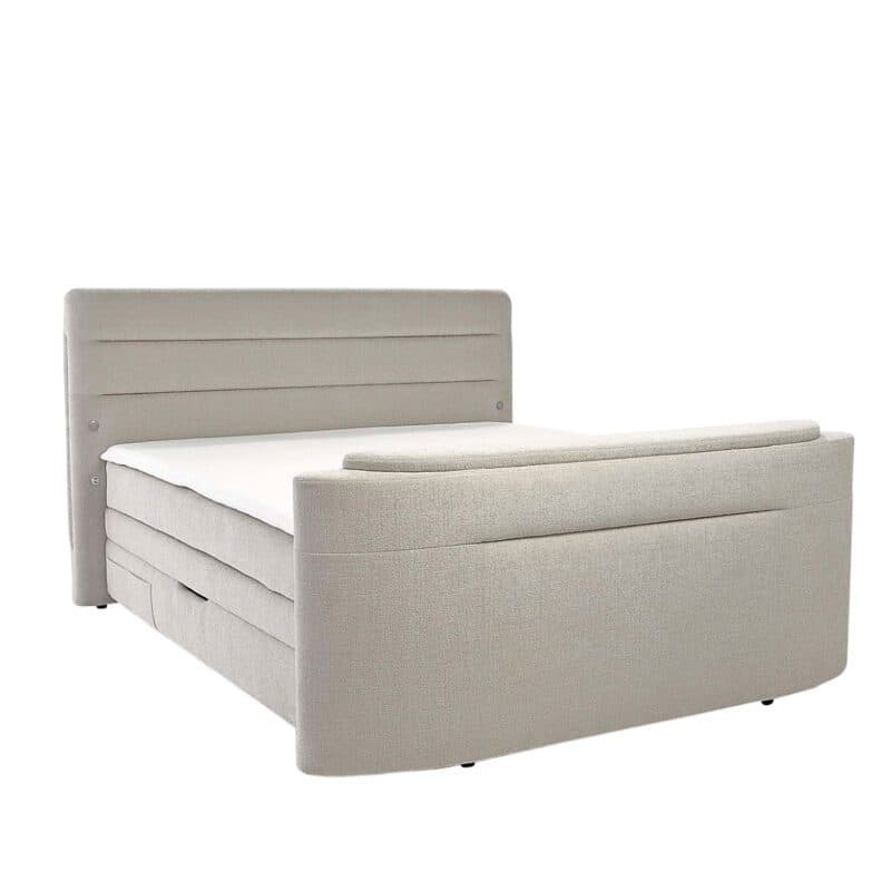 Trendstore Jella Mix Boxspringbett in Textilbezug beige