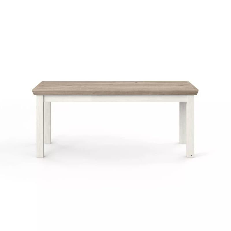 York Schreibtisch Typ 211-B mit Tischplatte in Eiche Nelson Nachbildung und Gestell in Dekor Pino Aurelio