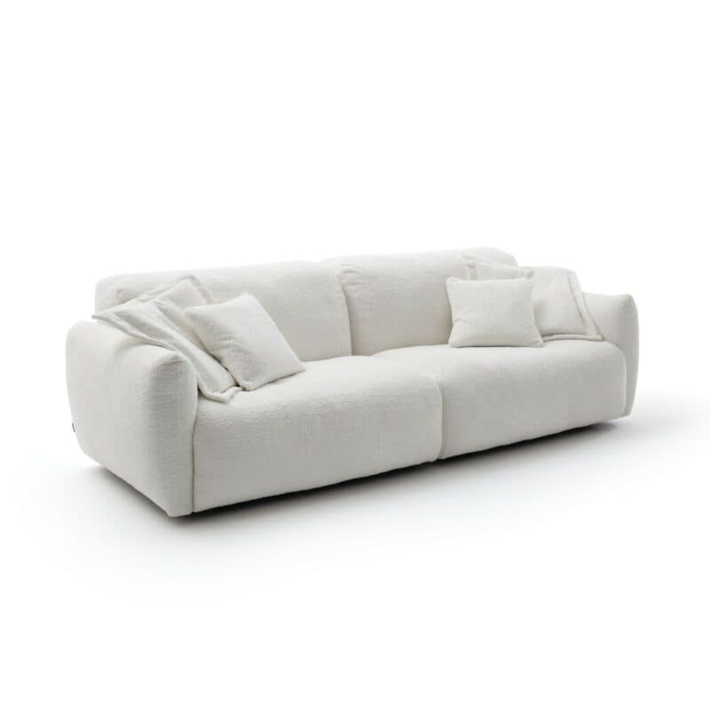 Raum.Freunde Till Sofa mit Bouclé Bezug in Offwhite