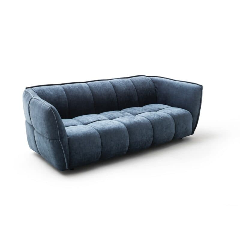 Raum.Freunde Hedda Sofa mit Chenille Bezug in Dunkelblau