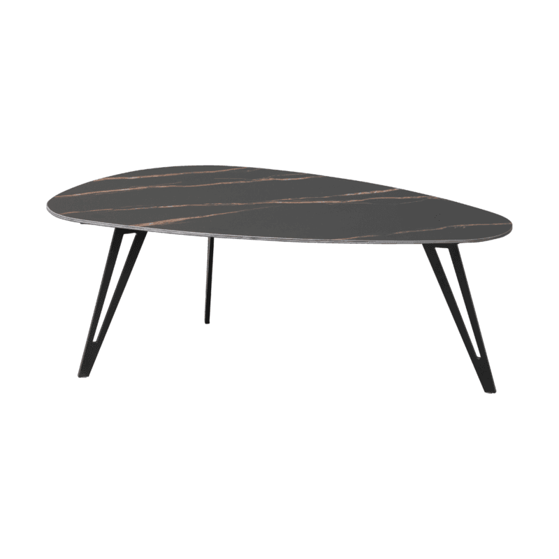 Trendstore Marica Couchtisch 2er-Set mit Steinplatte - kleinerer Tisch