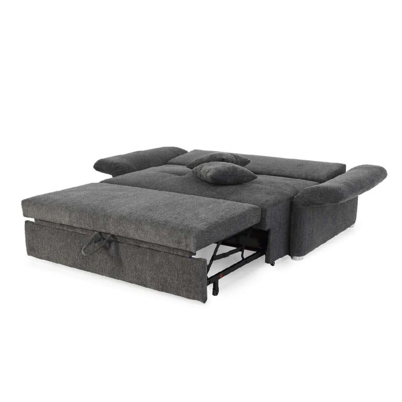 Trendstore Jorden Schlafsofa in Chenille dunkelgrau – Schlaffunktion