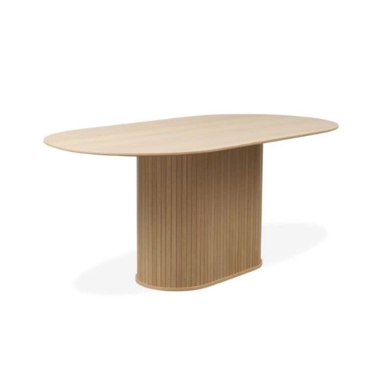 Liadomo Nola Esstisch mit Holzlamellen aus Eiche Furnier in Natur