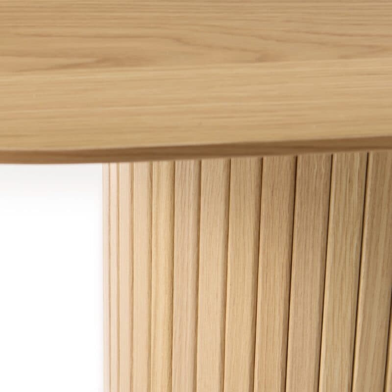 Liadomo Nola Esstisch mit Holzlamellen aus Eiche Furnier in Natur - Detail