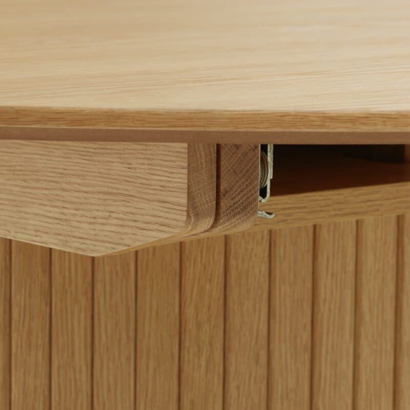 Liadomo Nola Ausziehtisch in Eiche Furnier mit Holzlamellen - Detail