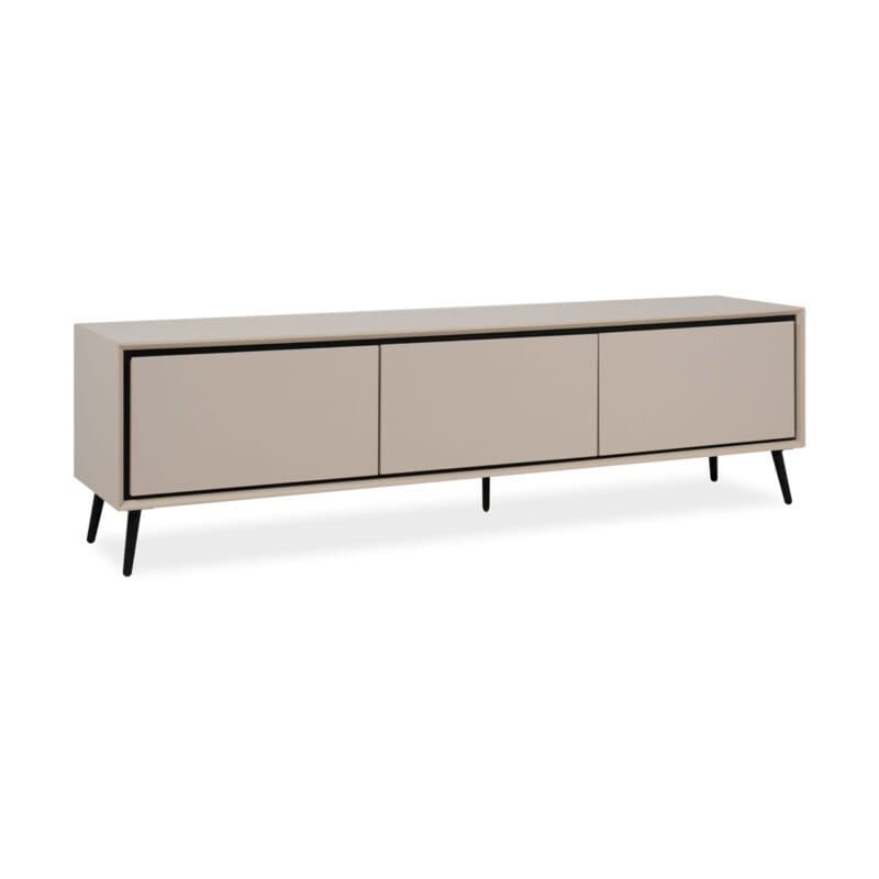 Liadomo Fona Lowboard mit 3 Klappen in Beige mit Absetzungen in Schwarz