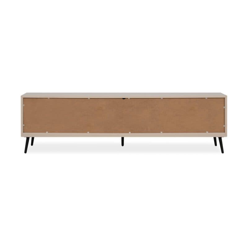 Liadomo Fona Lowboard mit 3 Klappen in Beige mit Absetzungen in Schwarz - von hinten